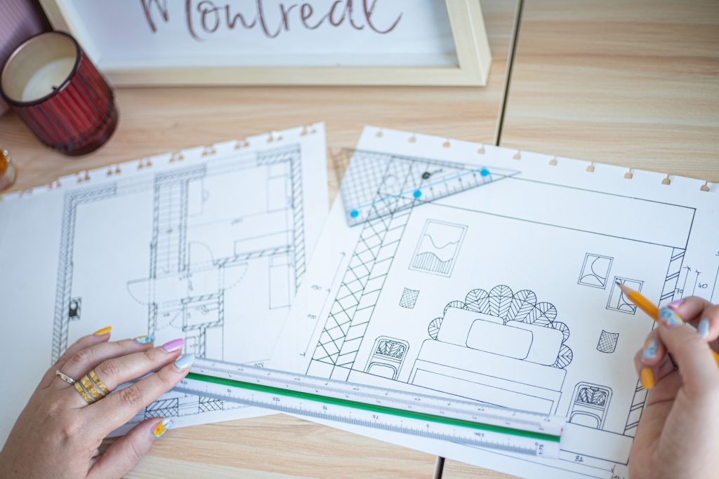 projet décoration d'intérieur expertise croquis